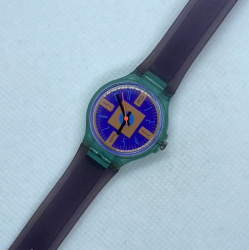 Reloj antiaéreo Swatch or Flik??? - Esfera de bronce púrpura clásica para dama suiza - Imagen 1 de 4