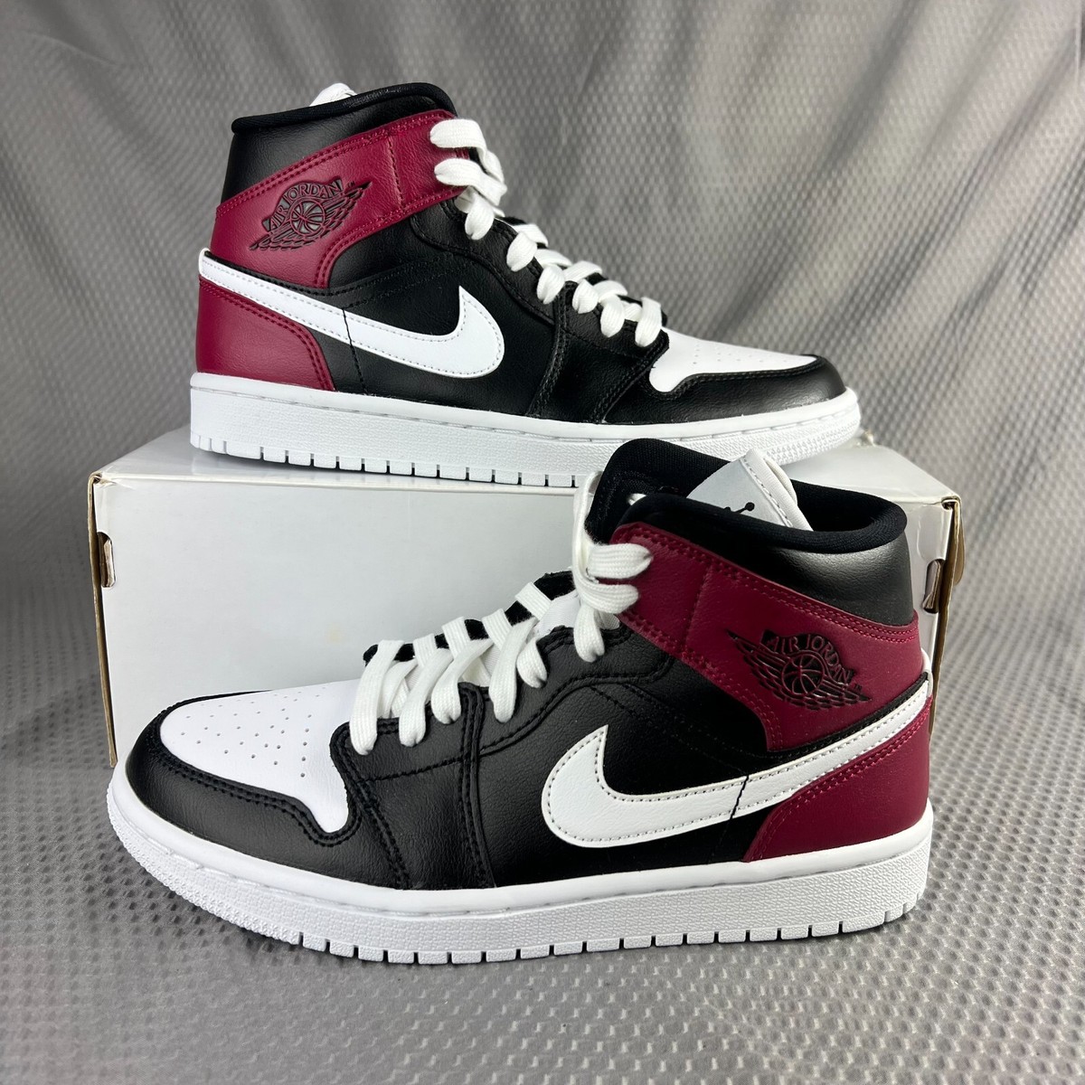 Air Jordan 1 ミッド　BQ6472-016 Nike Air Jordan 1 Mid Noble Red White Black DQ6472-016