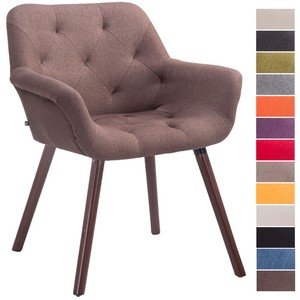 Chaise Salle A Manger Cassidy Tissu Pieds Bois De Hetre Noyer