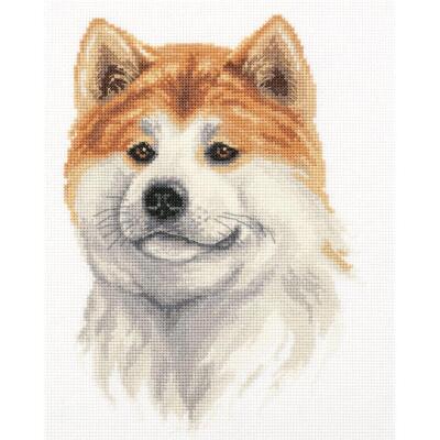 Panna Kreuzstichset ''Akita Inu'' 18.5x25cm, Zählmuster