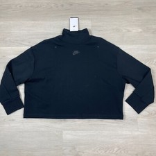 Nike Sportswear Tech Fleece Hoodie Black Womens Small DD5628 010