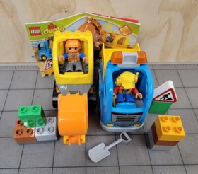 Lego Duplo Toddler Building Set #10812 Truck Tracked Excavator Complete 