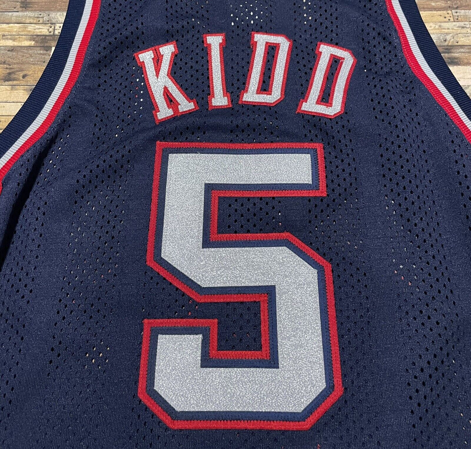 Rare Vintage Nike Rewind Throwback NBA New Jersey Nets Jason Kidd Red Jersey