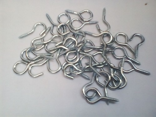 Strong Hooks And Eyes Net Curtain Wire 10 mm Zinc Plated Screws Hanging Picture - Picture 6 of 6