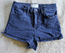 WE THE FREE People High Rise Blue Denim Jean Shorts Womens 26