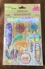 CRAFTER'S SQUARE Sticker Sheets BOHEMIAN DREAMCATCHER BOHO FEATHERS *