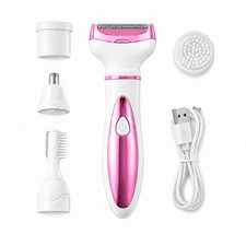 4-in-1 Women's Electric Razor Rechargeable Hair Remover Face Body Bikini Trimmer