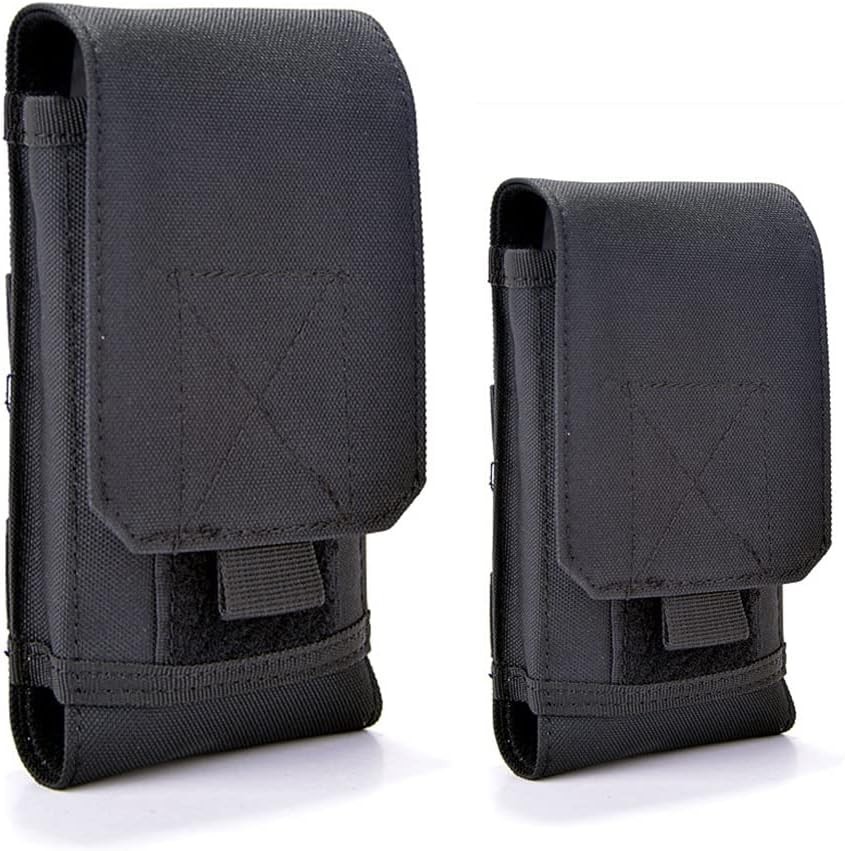 Universal MOLLE Tactical Phone Pouch - Belt Hook Holster, Water-Resistant Nylon, Fits Most Phones