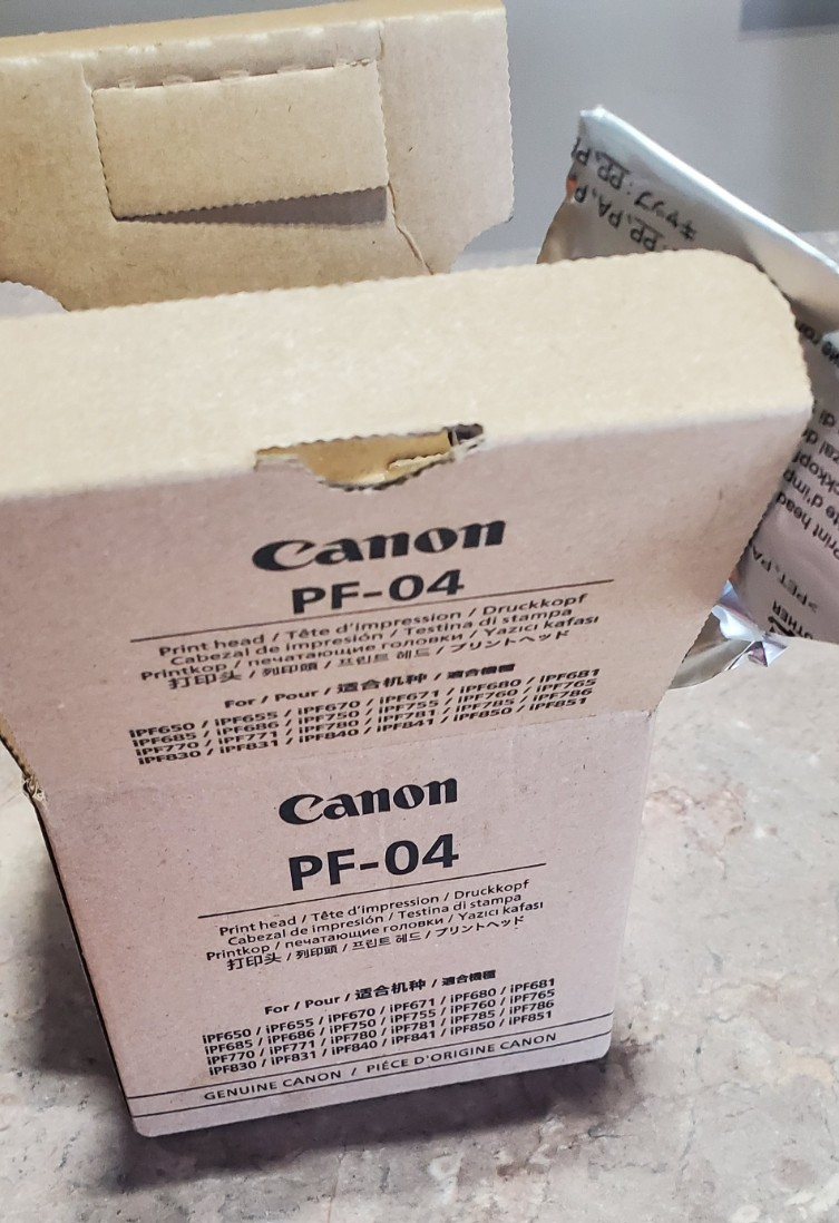 未使用 CANON 純正 プリントヘッド PF-04 キャノン ITA17F5PRITS-YR-R28-byebye Genuine Canon PF-04 Printhead for imagePrograf (Used) AS-IS | eBay