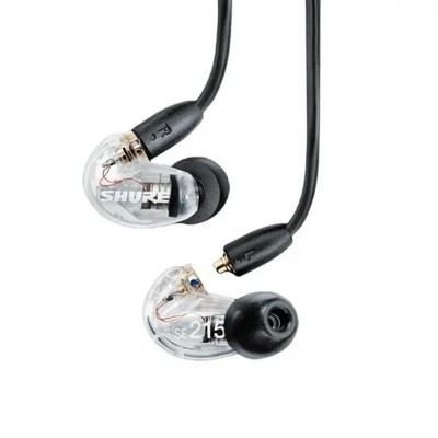 Shure SE215 Sound Isolating In-Ear Earbuds 3.5 mm jack wired Headphones Clear US