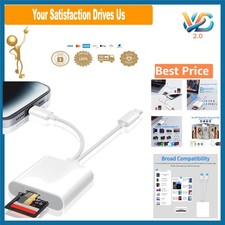 High-Speed Dual Connector SD Card Reader for iPhone  iPad - Plug  Play