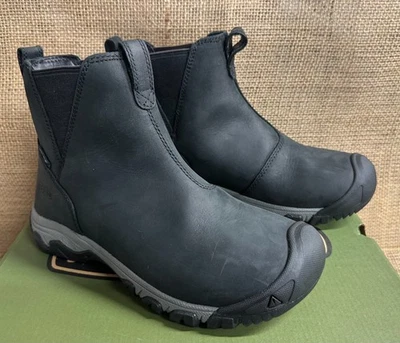 NIB Keen 1025526 Women's Greta Chelsea WP Black/Steel Grey Boot - Image 1 of 4