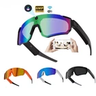 4K POV AI Camera Sport Cycling Sunglasses Video Recorder Outdoor Hiking Goggles