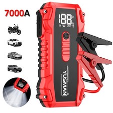 7000a Car Jump Starter Pack Power Bank Battery High Booster Charger Led Torch