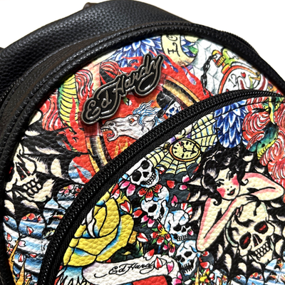 NWT Original ED HARDY Small Backpack Tattoo Americana Skull  display picture 3
