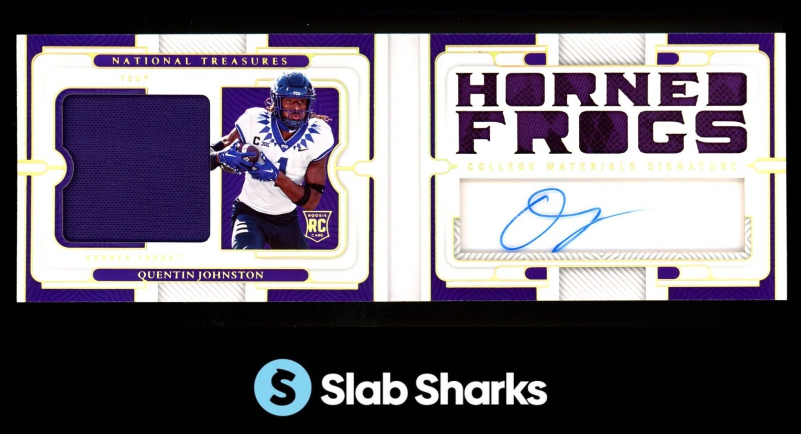 Quentin Johnston Panini National Treasures Collegiate College Materials Signatures #QUJ Base