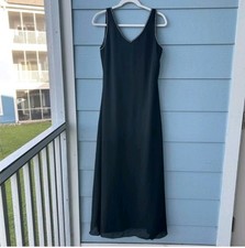 J Kara Women's Black Beaded Sleeveless V-Neck Dress Size 8