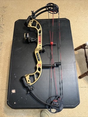PSE Archery Stiletto Gold Right Hand Bow With Sight And Arrow Rest