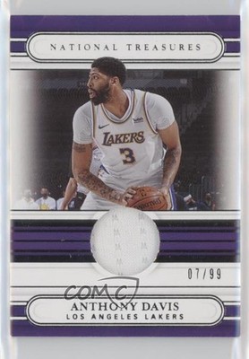 2020-21 Panini National Treasures Jersey 7/99 Anthony Davis #JT-ATD 0eo6