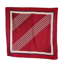 UNBRANDED women  s Silk Scarf In Red W An Abstract Dynamic Design 34"/33. G.CON
