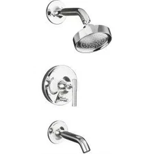 Kohler Purist Tub and Shower Trim Package with Single Function Shower Head