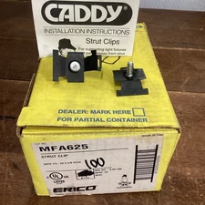 Caddy ERICO MFA625 Strut Clips with 1/4 - 20 x 5/8 Stud (box of 100) NEW