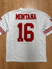 JOE MONTANA Autograph Red & White NFL Custom Jersey HOF 49ers JSA Auth. #3091