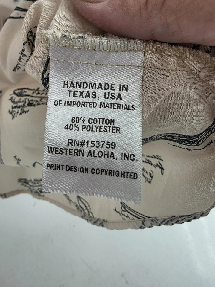 Camisa Western Aloha Para Hombres Pequeña Bronceada Tabla de Surf Estampado Perla Snap Vaquero Occidental Foto 3 de 4