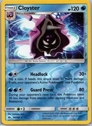 Cloyster 34/149 Reverse Holo Sun & Moon Base Set