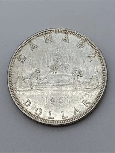 1961 Canada Silver Dollar Prooflike Condition High Grade *RARE* Low Mintage Coin