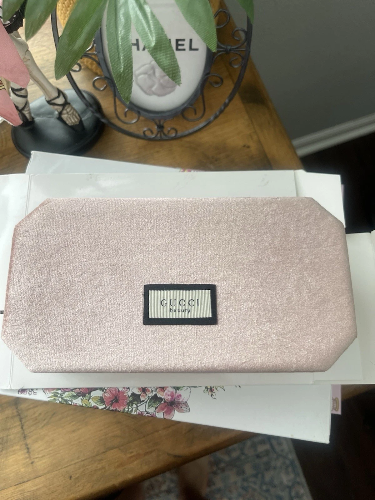 Gucci Scatola Trucco Velluto Bambù Rosa Gioielli GWP VIP