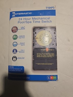 Intermatic T104P3 Mechanical Time Switch - Double Pole, Single Throw, NEMA 3R...
