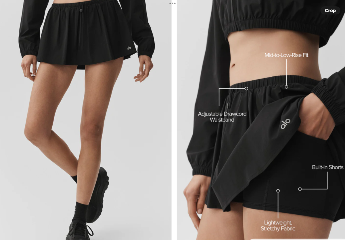 alo yoga プリーツスカート XXS alo yoga BREEZY TENNIS SKIRT in Black, NWT, XS orig78 | eBay