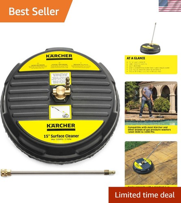 #ad Efficient 15 Inch Surface Cleaner Attachment for Pressure Washers up to 3200 PSI $137.95