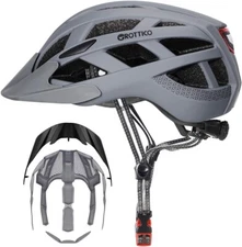 Adult-Men-Women Bike Helmet with Light - Mountain Road Bicycle Helmet SIZE L
