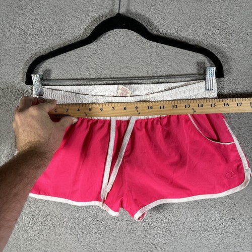 OP Girl’s Size L (11-13) Board Shorts Neon Pink Daisy Dukes Retro Swim Trunks - Picture 5 of 10