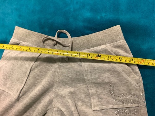 Juicy Couture Heather Grey Zip Up Hoodie Low Rise Straight Leg Pants 26 x 31 XS - Picture 12 of 15