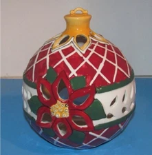 Blue Sky Clayworks Christmas Ornament Candle Holder Heather Goldminc NIB