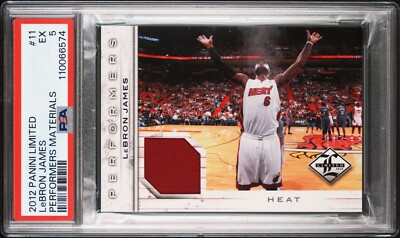 LeBron James PSA 5 2012-13 Panini Limited /199 Performers Jersey 