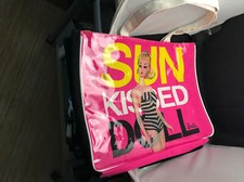 Beach Tote W/barbie Motif, Scarf W/monogram In A Box & Key Chain Bfc~all Retired