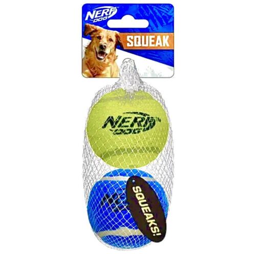 🐾NERF🐕Dog Squeaky Tennis Balls🎾Lightweight Durable Quality Throw Toy Fetch - Picture 1 of 6