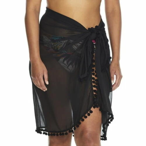 Rod Beattie 296257 Mujer Chifón Pareo en Negro Traje de Baño Talla Pequeña Foto 2 de 3