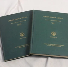 Atomic Energy Levels Vol 1 & 2 US Department of Commerce 1942  Circular 467