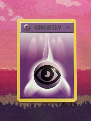 Pokemon Karte Psychische Energie 1. Edition 101/102 Shadowless Base Set Near Mint