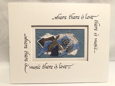 S. Harper  Where There Is Love There Is Music  8X10 Assemblage Collage Art Print