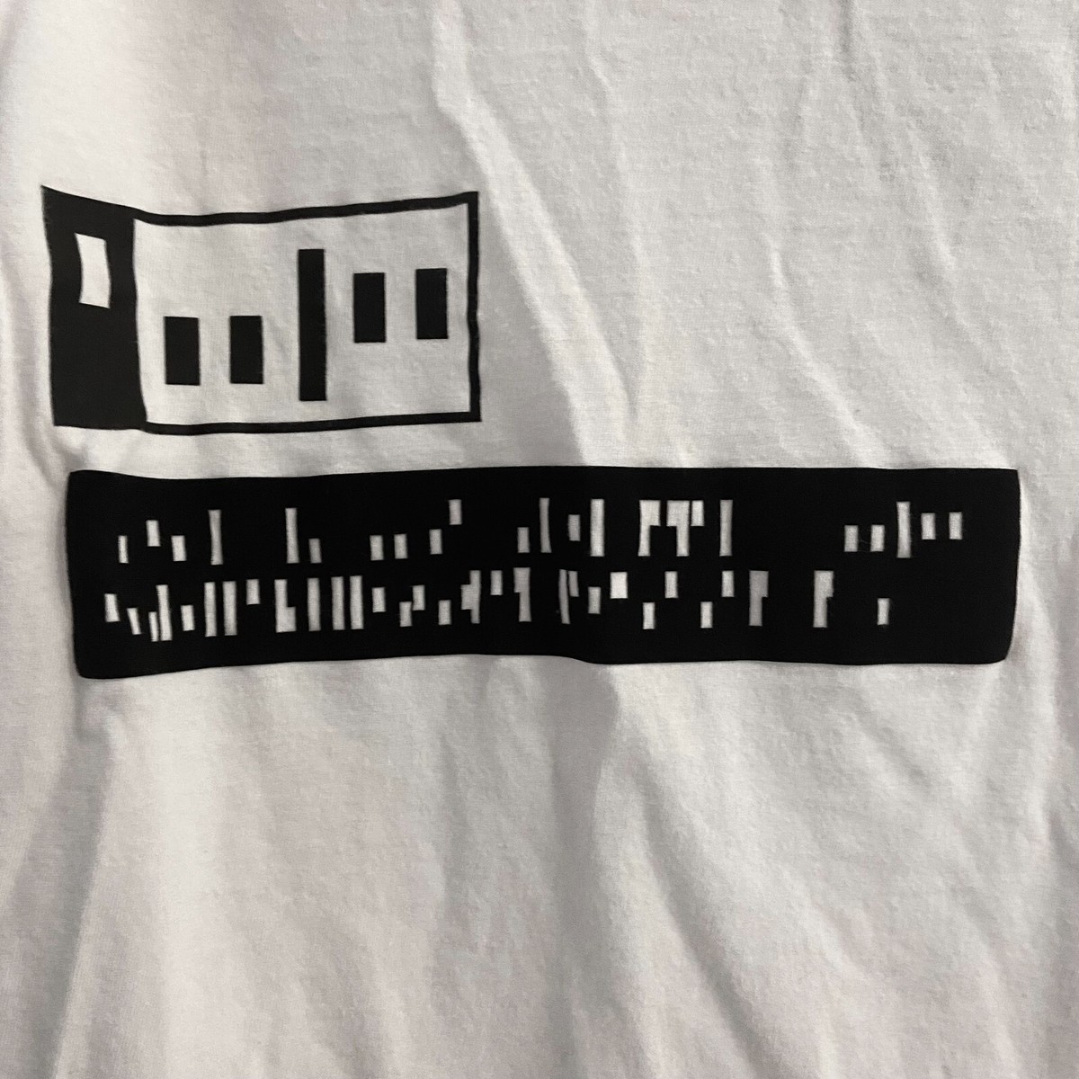 Alexander Wang Limited Edition QR Code Print White Longsleeve T