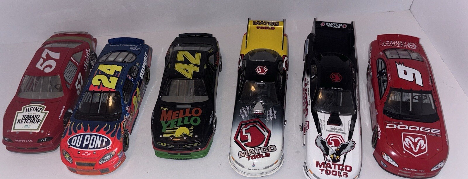 Lot of 6 Nascar Diecast  various Brands and sizes