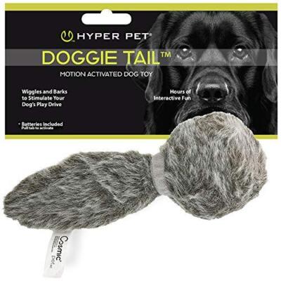 Hyper Pet Doggie Tail Interactive Plush Dog Toys (Wiggles, Vibrates, and Barks
