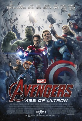 2015 Marvel The Avengers Age Of Ultron Poster 11X17 Iron Man Captain America  