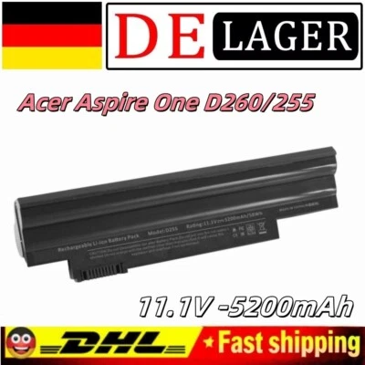5200mAh Akku für Acer Aspire One D260 D255 D257 D270 522 722 AL10A31 AL10B31  - Bild 1 von 4